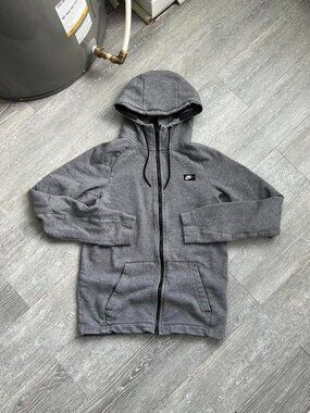Charcoal / Dark Grey Nike Zip-Up Hoodie / Sweater